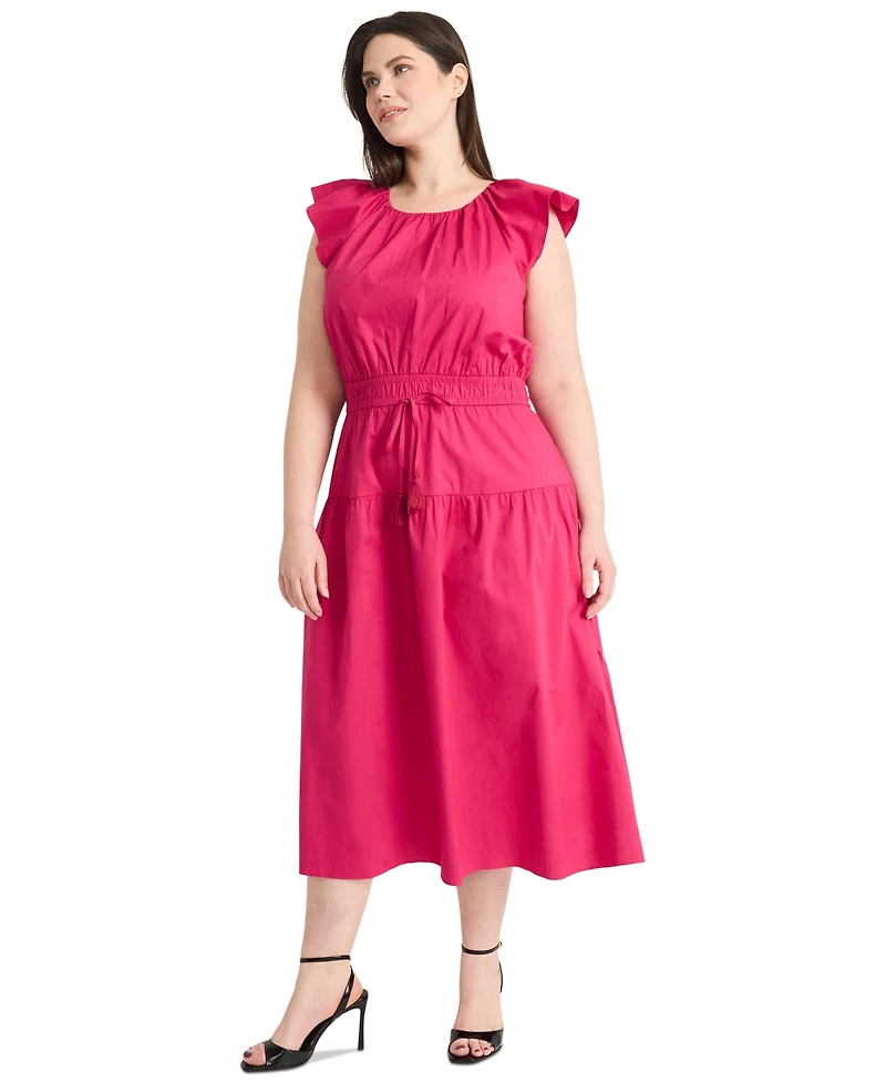 Maggy London Plus Cinched-Waist Midi Dress