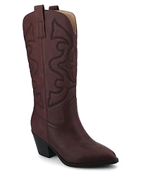 Journee Collection Women's Chantry Mid Shaft Western Boots