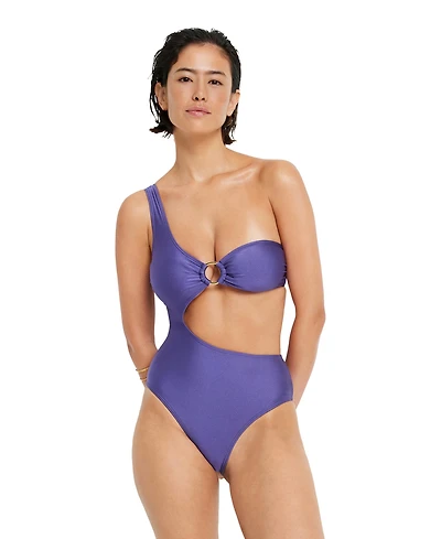 Lscn by Lascana Women's One Shoulder One Piece Swimsuit