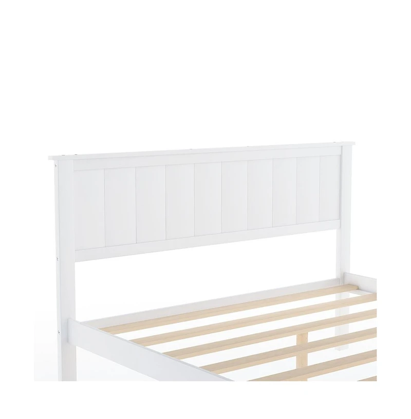 Platform Bed in Solid and Engineered Wood for Modern or Classic Bedrooms