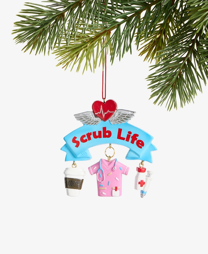 Holiday Lane Eclectic Charm Scrub Life Nurse Ornament, Macy's Exclusive