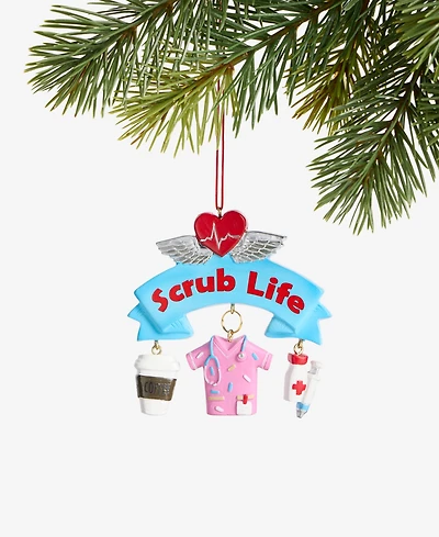 Holiday Lane Eclectic Charm Scrub Life Nurse Ornament, Macy's Exclusive