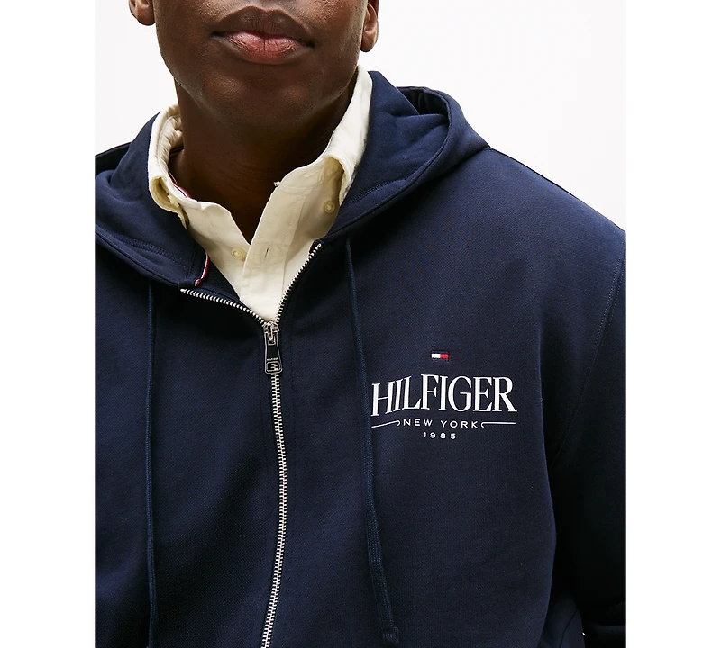 Tommy Hilfiger Men's Big & Tall Zip Logo Hoodie