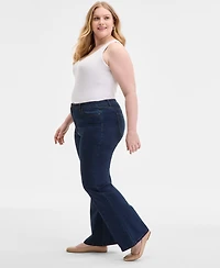 Jones New York Plus Lexington High-Rise Slim Bootcut Jeans