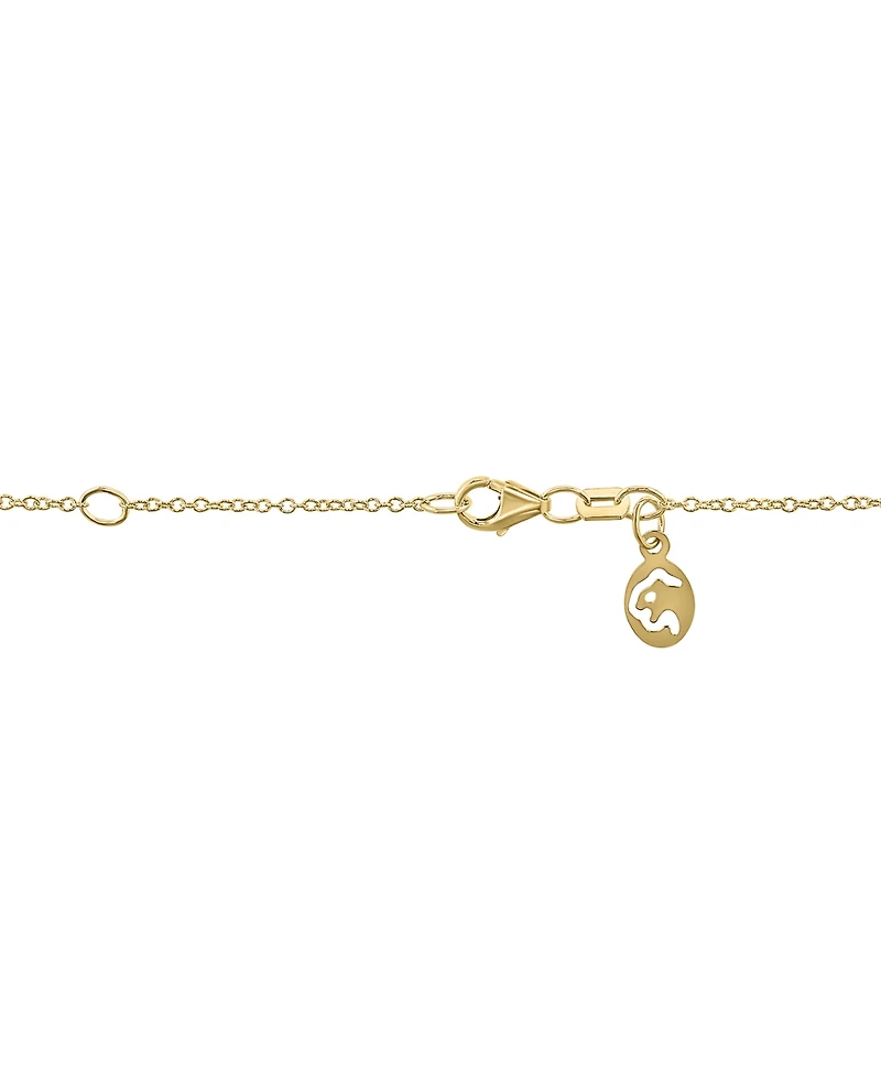 Effy Blue Topaz (8-1/3 ct. t.w.) & Diamond (1/10 ct. tw.) Wrap Pendant Necklace in 14k Gold, 17" + 1" extender
