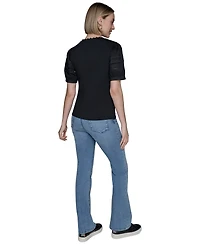Karl Lagerfeld Paris Women's Logo-Trim Top