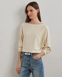 Lauren Ralph Women's Cotton-Blend Dolman-Sleeve Sweater