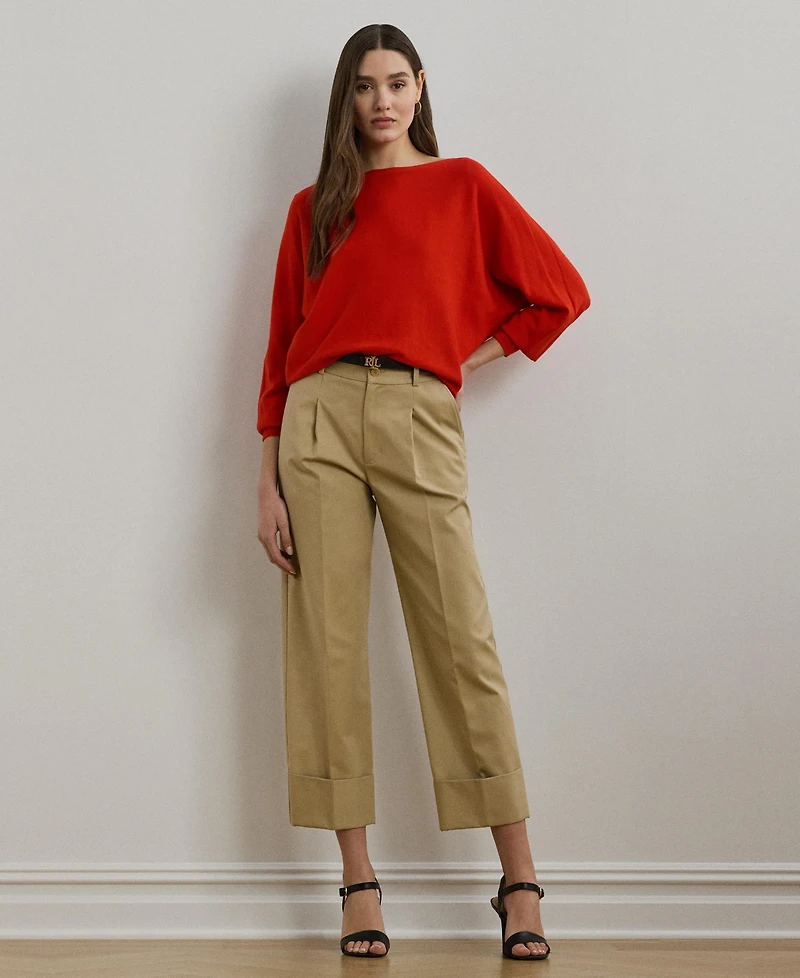 Lauren Ralph Lauren Women's Cotton-Blend Dolman-Sleeve Sweater