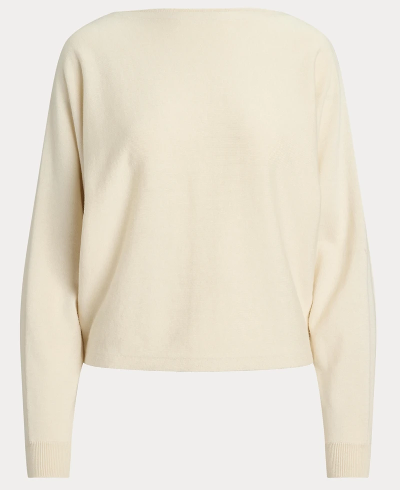 Lauren Ralph Women's Cotton-Blend Dolman-Sleeve Sweater