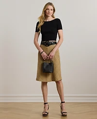 Lauren Ralph Women's Cropped Short-Sleeve Sweater