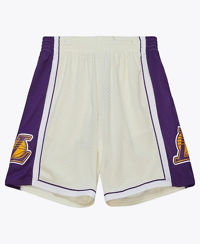 Mitchell & Ness Men's Cream Los Angeles Lakers 2009/10 Hardwood Classics Team Color Swingman Shorts