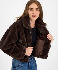 Jou Juniors' Faux-Fur Bomber Jacket