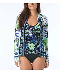 Beach House Sport Women's Zip Front Rash Guard