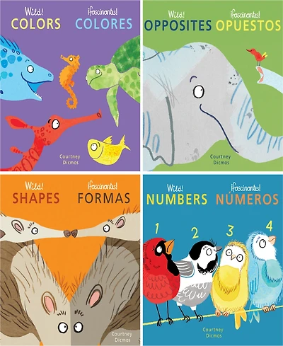 Child's Play Books Wild Concepts Bilingual Board Books, Set of 4