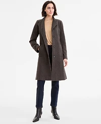 Anne Klein Women's Asymmetric Button-Front Belted Coat