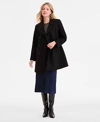 Anne Klein Women's Double-Breasted Peacoat, Exclusively at Macy's