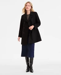Anne Klein Womens Double Breasted Peacoat Exclusively At Macys P Xxs Xxl