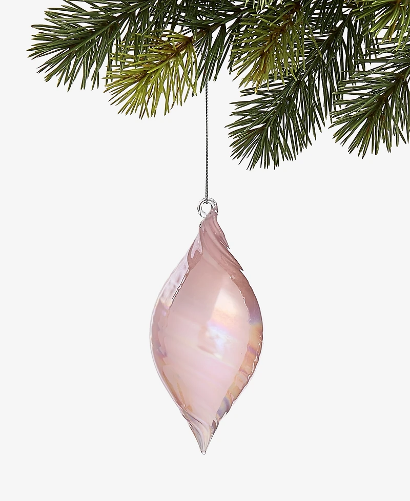 Holiday Lane Pastel Shine Glass Twist Drop Ornament, Macy's Exclusive