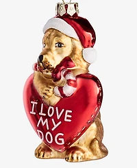 Holiday Lane Pets Glass Dog Ornament, Macy's Exclusive