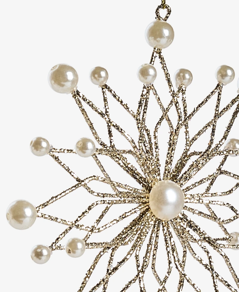 Holiday Lane Gilded Glamour Iron Gem Snowflake Ornament, Macy's Exclusive