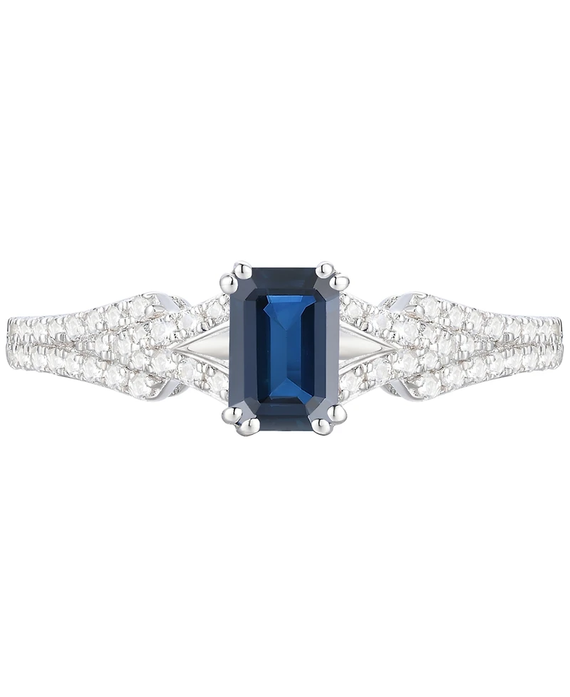 Emerald (5/8 ct. t.w.) & Diamond (1/4 Ring 14k Gold (Also Ruby Sapphire)