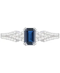Emerald (5/8 ct. t.w.) & Diamond (1/4 Ring 14k Gold (Also Ruby Sapphire)