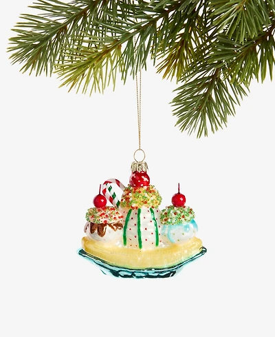 Holiday Lane Sugar Plum Banana Split Ornament, Macy's Exclusive