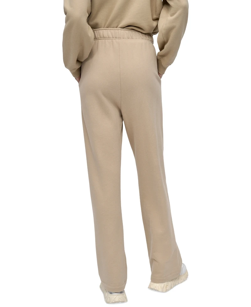 Dkny Sport Women's Rhinestone-Logo High-Rise Straight-Leg Pants