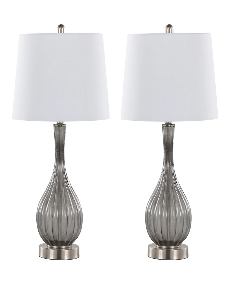 Lumisource 27" Glass Jenny Contemporary Table Lamp, Set of 2