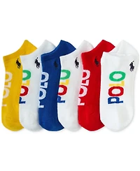 Polo Ralph Lauren Women's 6-Pk. Polo Logo Low-Cut Socks