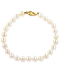 Effy Cultured Akoya Pearl (6mm) Filigree Clasp Bracelet