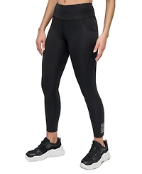 Dkny Sport Women's Rhinestone-Logo High-Rise 7/8 Leggings