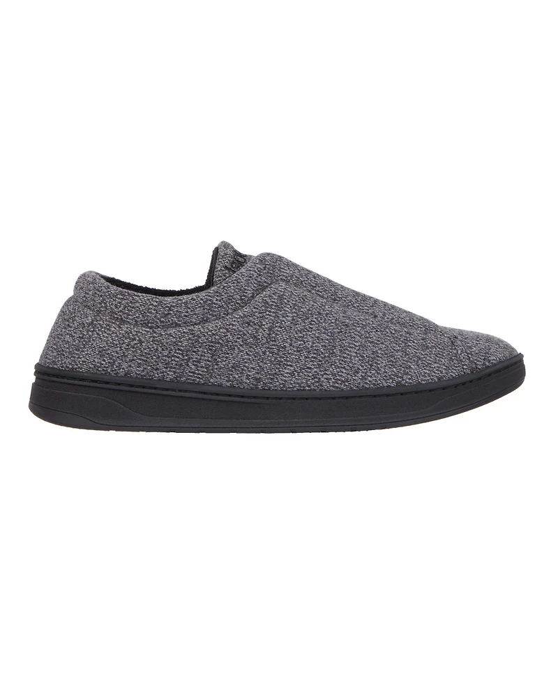 Isotoner Men's Heathered Knit Brady Closed Back Slippers