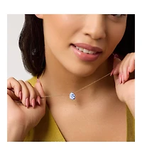 Ana Luisa Gold Statement Necklace - Pebble Mini Marble Blue