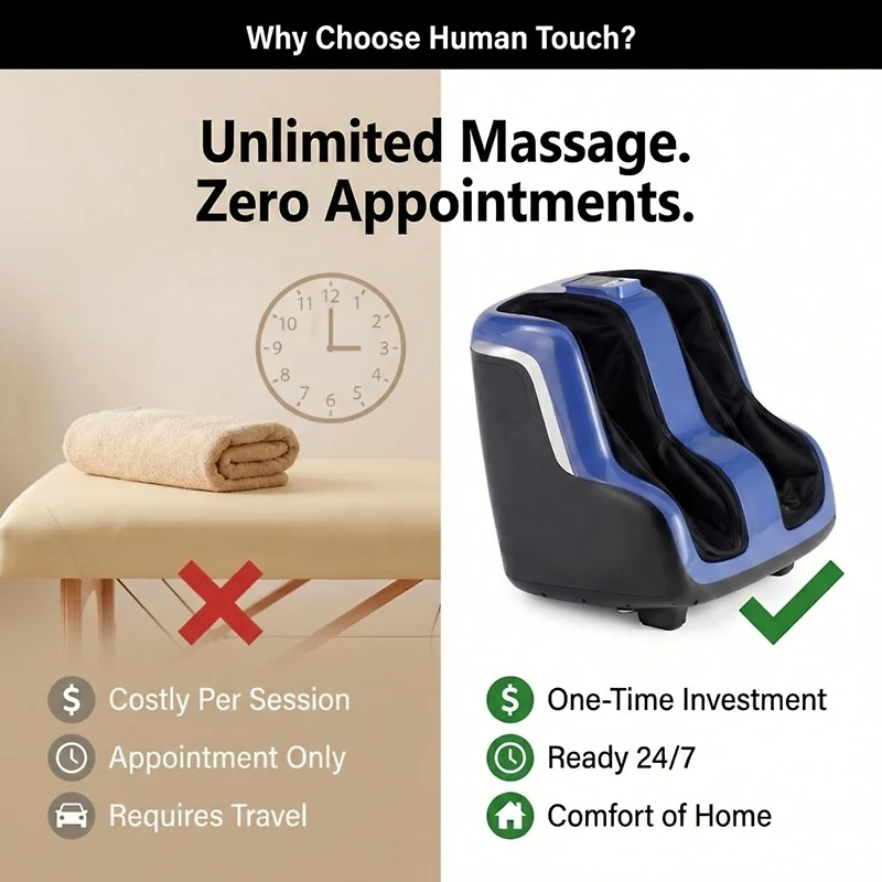 Human Touch Reveal Foot Massager Ottoman