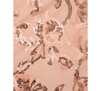 Adrianna Papell Women's Sequinned Embroidered Evening Gown