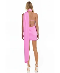 Womens The Layla One-Shoulder Halter Mini Dress
