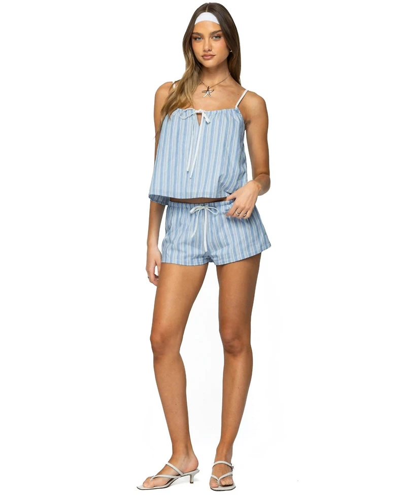 Edikted Women's Birkley Striped Babydoll Top