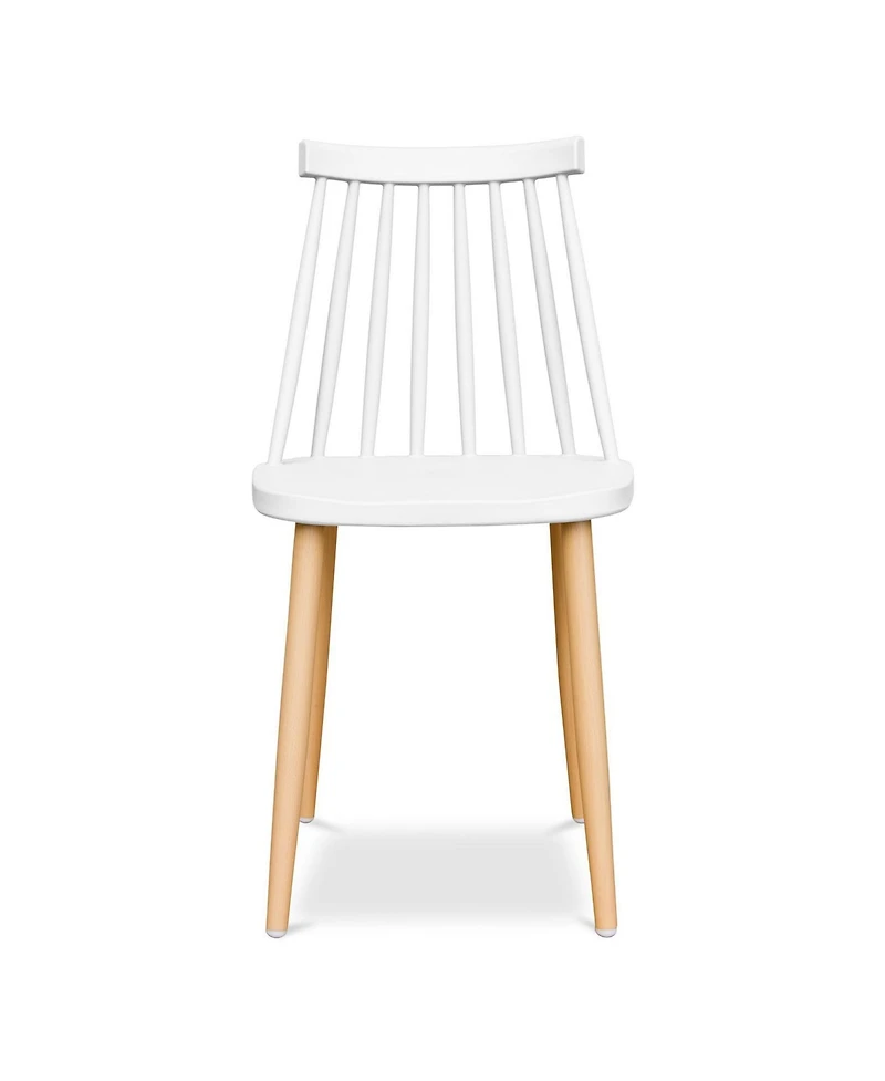 Durable Windsor Back Dining Chair Metal and Plastic Design for Everyday Use