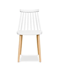 Durable Windsor Back Dining Chair Metal and Plastic Design for Everyday Use