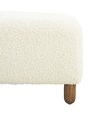 Modern Upholstered Ottoman Bench,Comfortable End-of-Bed Seat for Bedroom or Living Room-The Pop Home