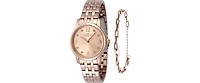 Invicta Women's 48257 Angel Quartz 3 Hand Rose Gold Dial Watch