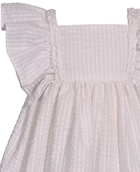 Bonnie Baby Girls Flutter Sleeve Seersucker Dress