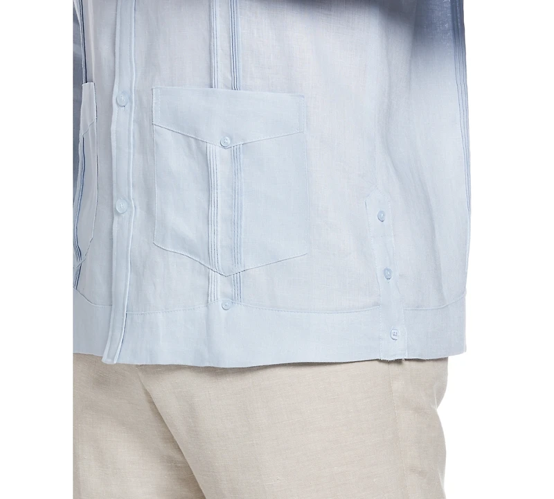 Cubavera Men's 100% Linen Long Sleeve 4 Pocket Guayabera Shirt