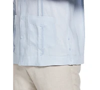 Cubavera Men's 100% Linen Long Sleeve 4 Pocket Guayabera Shirt