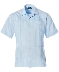 Cubavera Men's 100% Linen Short Sleeve 4 Pocket Guayabera Shirt