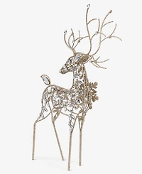 Holiday Lane Opulence Iron and Gem Deer Figurine, Macy's Exclusive