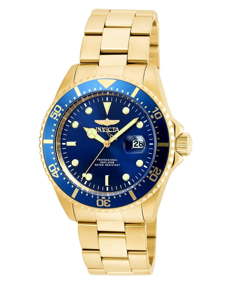 Invicta Men's 22063 Pro Diver Quartz 3 Hand Blue Dial Watch