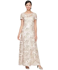 Alex Evenings Petite Embellished Lace Gown