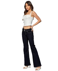 Edikted Women's Dulcie Dotted Cotton Bustier Top